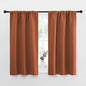 NICETOWN Blackout Curtains and Drapes - Thermal Insulated Solid Rod Pocket Blackout Draperies/Panels (Burnt Orange, 1 Pair, 34 by 45 inches)
