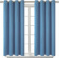 BGment Blackout Curtains for Bedroom - Grommet Thermal Insulated Room Darkening Curtains for Living Room, Set of 2 Panels (52 x 54 Inch, Faded Denim)