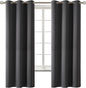 BGment Dark Grey Blackout Curtains for Bedroom, Black Out Curtains 63 Inch Long Thermal Insulated Sunlight Blocking Window Treatment Drapes, Set of 2 Panels, 42 x 63 Inch