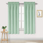 DWCN Blackout Curtains Room Darkening Thermal Insulated Bedroom Curtains Window Curtain Panels, 38 x 63 inches Long, Set of 2 Light Green Rod Pocket Drapes