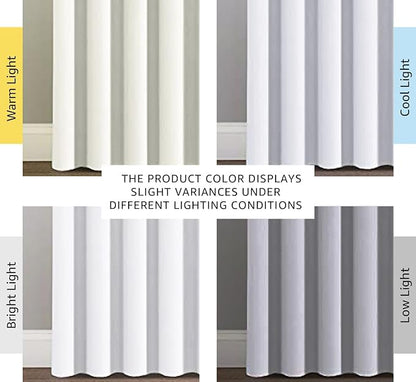 H.VERSAILTEX White Curtains for Sliding Glass Door Room Divider Curtains Noise Reduce Barrier Privacy Curtain Panel Portable Window Screen Sliding Partition, W180 x L96 inches/8' Tall by 15' Wide