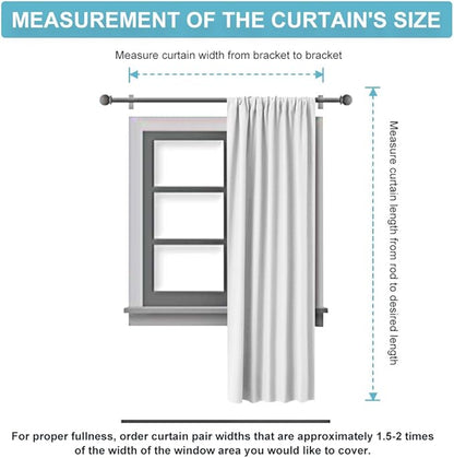 RYB HOME Curtains for Bedroom Living Room 63 inches Long, Thermal Insulated Privacy Rod Pocket Drapes for Nursery Office Home Theater, Width 42 by Length 63, Natural, 2 Panels