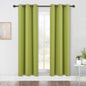 NICETOWN Window Drapery Panels Blackout Curtains, Window Treatment Thermal Insulated Solid Grommet Blackout Drapes for Bedroom (Set of 2 Panels, 42 by 72 Long, Fresh Green)