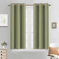 Yakamok Light Blocking Window Blackout Curtains Thermal Insulated Room Darkening Drapes for Bedroom,Solid Grommet Top Window Panels, 38x45 Inch, Sage Green, 2 Panels