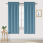 DWCN Blackout Curtains for Living Room Thermal Insulated, Energy Saving & Noise Reducing Bedroom Curtains, Stone Blue, W 42x L 63 Inch, Set of 2 Rod Pocket Curtain Panels