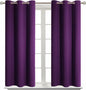 BGment Blackout Curtains - Grommet Thermal Insulated Room Darkening Bedroom and Living Room Curtain, Set of 2 Panels (38 x 45 Inch, Purple)
