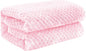 Exclusivo Mezcla Fleece Throw Blanket, Super Soft and Warm Blankets for Couch, Sofa and Bed Waffle Textured, Cozy, Fuzzy and Lightweight (Light Pink, 40x50 Inches)