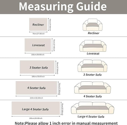 Couch Covers for Dogs Washable, Non Slip Couch Covers for Loveseat Sofa Pet Friendly, Soft Fuzzy Sofa Covers for Pet, Dog Couch Cover Furniture Protector(1PC,Beige White,27.6"x59.1")