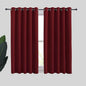 NICETOWN Christmas Burgundy Window Curtains Blackout Drapes, Thermal Insulated Solid Grommet Blackout Curtains/Draperies for Laundry Room (One Pair, 70 by 54-inch, Burgundy Red)
