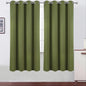 LEMOMO Blackout Curtains 66 x 72 Inch Long Olive Green Curtains Set of 2 Panels Room Darkening Curtains for Bedroom and Living Room