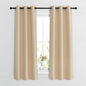 NICETOWN Blackout Curtain Panels for Living Room - Window Treatment Thermal Insulated Solid Grommet Vertical Drapes Window Treatments for Bedroom (Biscotti Beige, Set of 2, 37 by 63 Inch)