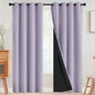 SimpleHome 100% Blackout Curtains for Bedroom,Thermal Insulated Grommet Window Drapes Room Darkening Lilac Curtains for Living Room with Black Back,52 x 96 Inch,2 Panels