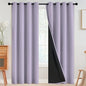 SimpleHome 100% Blackout Curtains for Bedroom,Thermal Insulated Grommet Window Drapes Room Darkening Lilac Curtains for Living Room with Black Back,52 x 84 Inch,2 Panels