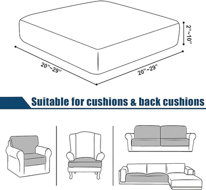 High Stretch Water Repellent Sofa Seat Cushion Covers Couch Slipcover Stretch Furniture Protector for Camper, RV Seat Cover Machine Washable, Chair Cushion Cover (Small, Matcha Green)