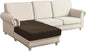 Couch Cover Velvet Chaise Cushion Cover for Sectional Sofas - Elastic L-Shaped Sofa Seat Covers Washable, Slipcover Protector (1-Piece, Coffee)