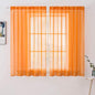 MIULEE 2 Panels Solid Fall Color Sheer Window Curtains Elegant Window Voile Panels/Drapes/Treatment for Bedroom Living Room (54X63 Inches Orange)