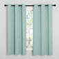 NICETOWN Aqua Blue Room Darkening Curtains for Kitchen, Window Treatment Thermal Insulated Solid Grommet Curtains/Drapes Bedroom (Set of 2, 42 inches Wide by 63 Long)