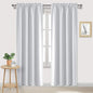 DWCN White Curtains for Living Room Thermal Insulated, Energy Saving & Noise Reducing Bedroom Curtains, White, W 70x L 84 Inch, Set of 2 Rod Pocket Curtain Panels