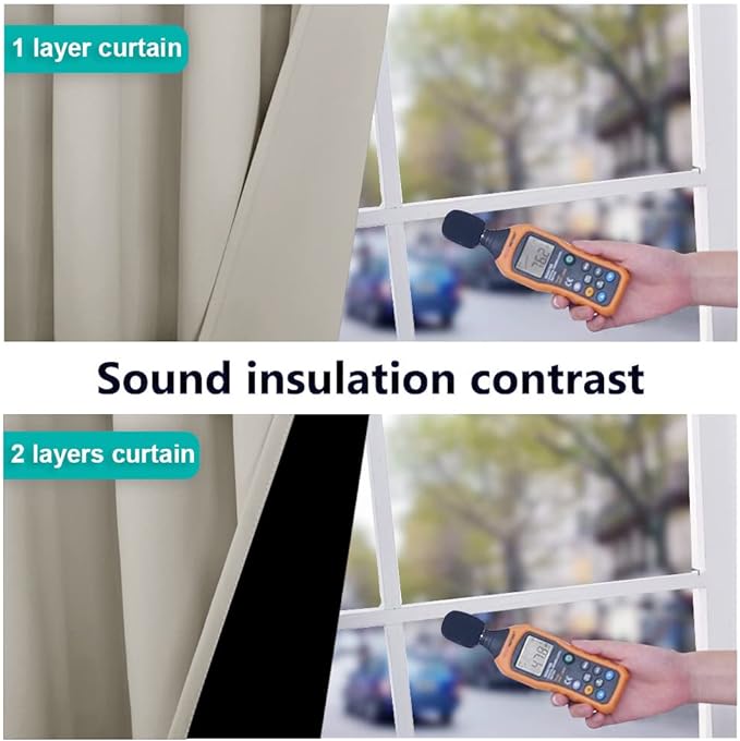 NICETOWN 100% Blackout Curtains 54 inches Long, Double-Deck Completely Blackout Window Treatment Thermal Insulated Lined Drapes for Small Window (Natural, 1 Pair, 52 inches Width Each Panel)