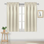 DWCN Blackout Curtains for Bedroom – Rod Pocket Thermal Insulated Noise Reducing Noise Reducing Drapes for Living Room, W 38 x L 45 Inch, 2 Panels, Light Beige