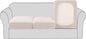 H.VERSAILTEX Super Stretch Couch Cushion Covers Sofa Cushion Slipcovers Jacquard Fabric Individual Seat Couch Slipcover Sets for Pets with Elastic Bottom(3 Packs Cushion Sofa Covers, Ivory)