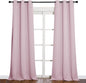 NICETOWN Room Darkening Drapes for Nursery - Light Blocking Curtain Panels for Bedroom Girl Room, Soft Fabric Window Treatment (Lavender Pink, 42 inches Width by 90 inches Length, 1 Pair)