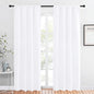 NICETOWN Kitchen Window Curtain Panels - Not Blackout Window Treatment Rod Pocket Curtains/Drapes for Bedroom (2 Panels, 42 by 84, White)