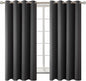 BGment Blackout Curtains - Grommet Thermal Insulated Room Darkening Bedroom and Living Room Curtain, Set of 2 Panels (52 x 63 Inch, Dark Grey)