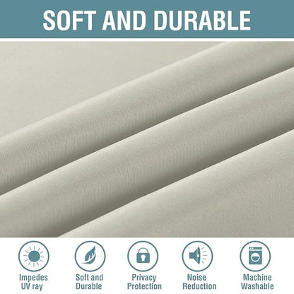 H.VERSAILTEX Blackout Curtain for Living Room Thermal Insulated Window Treatment Curtain 54 inch Length Energy Saving Solid Grommet Top Blackout Drape, One Panel, Pale Oak, 52" W x 54" L