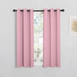 NICETOWN Window Curtain Panels, Thermal Insulated Solid Grommet Blackout Draperies/Drapes for Basement (Crystal Pink, 1 Pair, 29 by 45-inch)