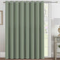 H.VERSAILTEX Blackout Patio Curtains 100 x 108 Inches for Sliding Door Extral Wide Blackout Curtain Panels Thermal Insulated Room Divider - Grommet Top, 9' Tall by 8.5' Wide - Cyan