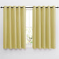 NICETOWN Room Darkening Curtains and Drapes for Kitchen - Thermal Insulated Solid Grommet Top Room Darkening Panels/Draperies for Kid's Room (Paler Yellow, 1 Pair, 66 x 54 Inch)