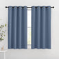 NICETOWN Bedroom Blackout Curtains and Drapes 54" L - Window Treatment Thermal Insulated Solid Grommet Blackout Draperies for Home Office (Stone Blue, 2 Panels=92" Wide)