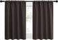 NICETOWN 2 Panels Blackout Curtains, Rod Pocket Thermal Insulated Drapes for Kitchen, Heavy Duty Small Window Treatment for Dorm Room, Studio Apartment, Basement (Toffee Brown, W42 x L30)