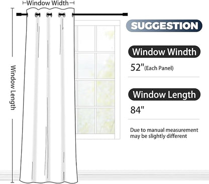 SimpleHome Ombre Room Darkening Curtains for Boys Bedroom, Gradient Grey White to Blue Light Blocking Thermal Insulated Grommet Window Curtain for Living Room,1 Panel, 52x84 inches