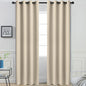 Yakamok Thermal Insulated Grommet Blackout Draperies/Drapes for Bedroom Window,Room Darkening Curtain Panels (2 Panels, W52 x L84 -Inch,Cream Beige)