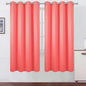 LEMOMO Blackout Curtains 66 x 72 Inch Long Coral Curtains Set of 2 Panels Room Darkening Curtains for Bedroom and Living Room