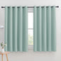 NICETOWN Blackout Curtain Panels for Bedroom, Aqua, 2 Panels, W70 x L63-inch, Grey, Thermal Insulated Grommet Top Blackout Draperies and Drapes for Basement