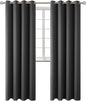 BGment Blackout Curtains - Grommet Thermal Insulated Room Darkening Bedroom and Living Room Curtains, Set of 2 Panels (52 x 108 Inch, Dark Grey)