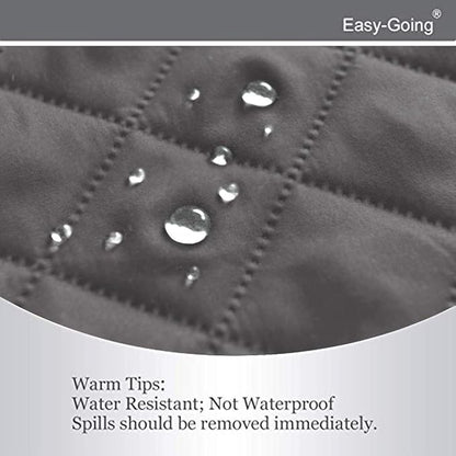 Easy-Going 4 Seater Sofa Slipcover Reversible Sofa Cover Water Resistant Couch Cover with Foam Sticks Elastic Straps Furniture Protector for Pets Children Dog Cat (XX-Large, Gray/Gray)