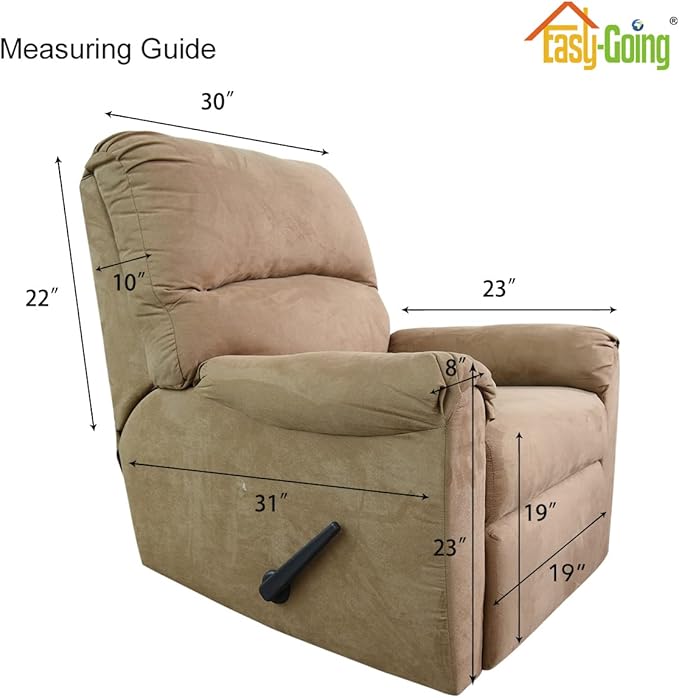 Easy-Going Recliner Sofa Slipcover Reversible Sofa Cover Water Resistant Couch Cover Furniture Protector with Elastic Straps for Pets Kids Children Dog Cat (Recliner, Pink/Beige)