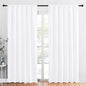 NICETOWN Room Darkening Curtains for Bedroom, Pure White, Set of 2 Panels, 62 x 84 Inch, Triple Weave Home Decoration Thermal Insulated Solid Drapes for Patio Door