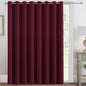 H.VERSAILTEX Thermal Insulated Grommet Blackout Curtains for Christmas & Thanksgiving Gift, Sliding Door Patio Door Curtains, Living Room Divider Curtains (1 Panel, 8.5ft Wide by 7ft Long) - Burgundy