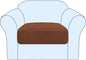 H.VERSAILTEX Stretch Couch Cushion Covers Individual Seat Sofa Chair Slipcovers Cushion Protector Cover Featuring Jacquard Textured Twill Fabric(1 Cushion Chair Cover, Caramel)