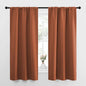NICETOWN Blackout Curtains and Drapes - Thermal Insulated Solid Rod Pocket Blackout Draperies/Panels (Burnt Orange, 1 Pair, 34 by 63 inches)