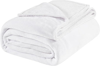 BEDELITE Fleece Blanket King Size Blankets for Bed, Luxury Plush Cozy Fuzzy Blanket 108x90 inches, Super Soft Warm Lightweight Throw Blanket All Seasons Suitable, White