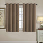 H.VERSAILTEX Blackout Curtain for Living Room Small Window Kitchen Blackout Curtains 45 inch Length Energy Saving Solid Grommet Blackout Drape, One Panel, Macchiato, 52" W x 45" L