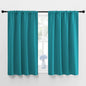 NICETOWN Peacock Blue Blackout Curtains Panels for Window, Thermal Insulated Rod Pocket Blackout Drapes/Draperies for Living Room (2 Panels, W42 x L45 inches)