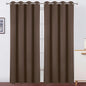 LEMOMO Blackout Curtains 52 x 90 Inch Long Chocolate Curtains Set of 2 Panels Room Darkening Curtains for Bedroom and Living Room