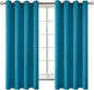 BGment Blackout Curtains - Grommet Thermal Insulated Room Darkening Bedroom and Living Room Curtains, Set of 2 Panels (52 x 63 Inch, Peacock Blue)